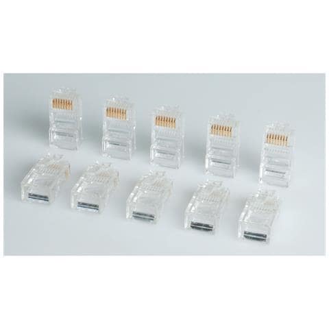 Cat. 5e Modular Plug, 8p8c, unshielded, for Stranded Wire 10 pcs. cavo di interfaccia e adattatore - Foto 1